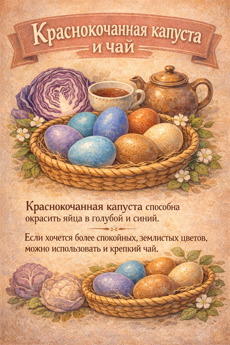 Краснокочанная капуста и чай. Фото сгенерировано нейросетью GPT Images