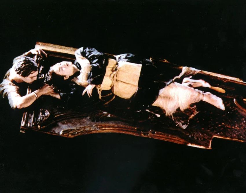Кадр из фильма "Титаник", 1997, реж. Джеймс Кэмерон