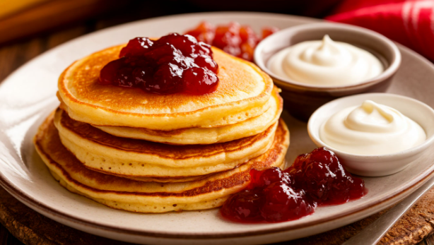 Сгущенка и сметана — хуже всего. Названы самые вредные начинки для блинов. Фото сгенерировано нейросетью shedevrum.ai по материалам статьи