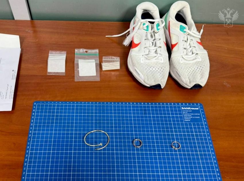 В Грозном таможенники нашли под стельками туриста из Дубая золота на полмиллиона. Фото: t.me/customs_rf