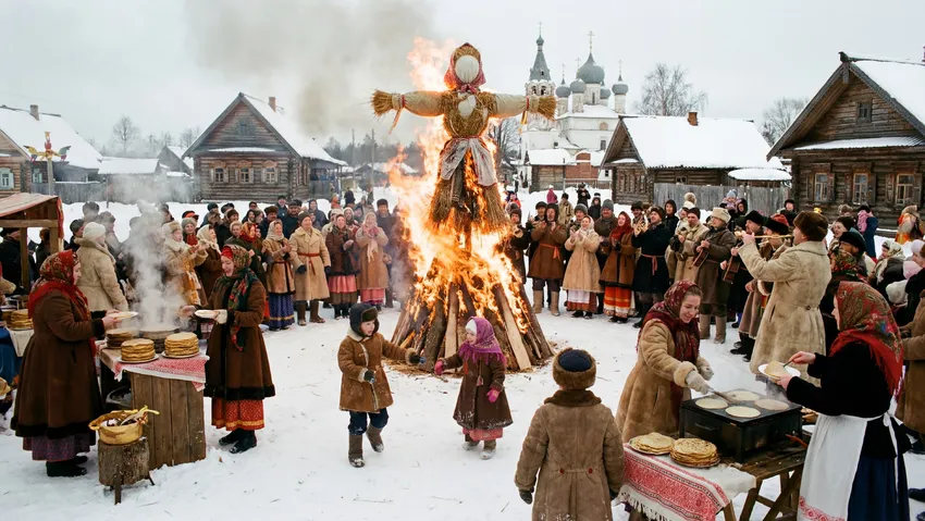 Программа мероприятий на Масленицу. Фото сгенерировано нейросетью Nano Banana