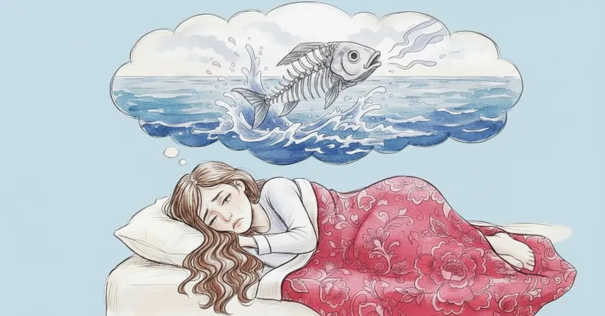 Рыба-скелет снится к честному взгляду на реальность. Коллаж: Сорокина Екатерина, фото сгенерировано нейросетью Nano Banana