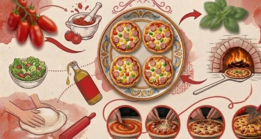 Мини-пиццы. Фото сгенерировано нейросетью Nano Banana