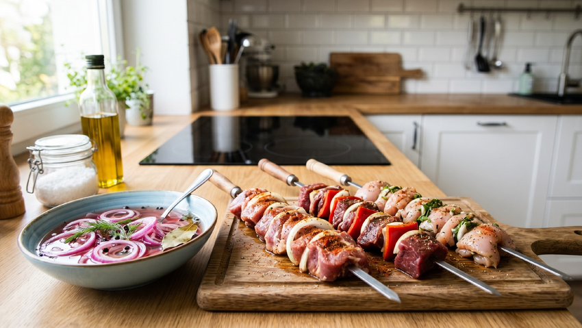 Как замариновать лук под каждый вид мяса для шашлыка. Фото сгенерировано нейросетью Nano Banana