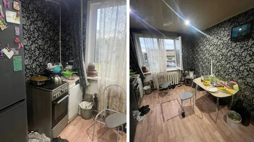 Так выглядела квартира, в которой отравились четверо детей, до ремонта. Фото: @t.me/shot_shot