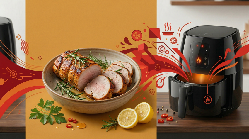 Свинина с розмарином и лимоном. Фото сгенерировано нейросетью Nano Banana