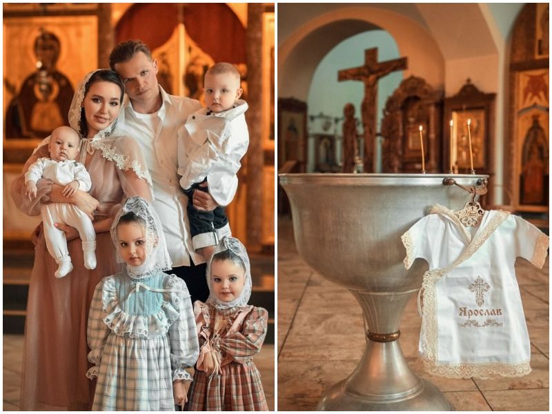 Вся семья приехала в церковь. Фото: Инстаграм (запрещен в России) / @kostenko.94