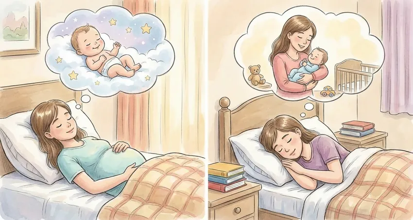 К чему снится ребенок замужней или незамужней женщине. Коллаж: Гавришева Анна, фото сгенерировано нейросетью Nano Banana