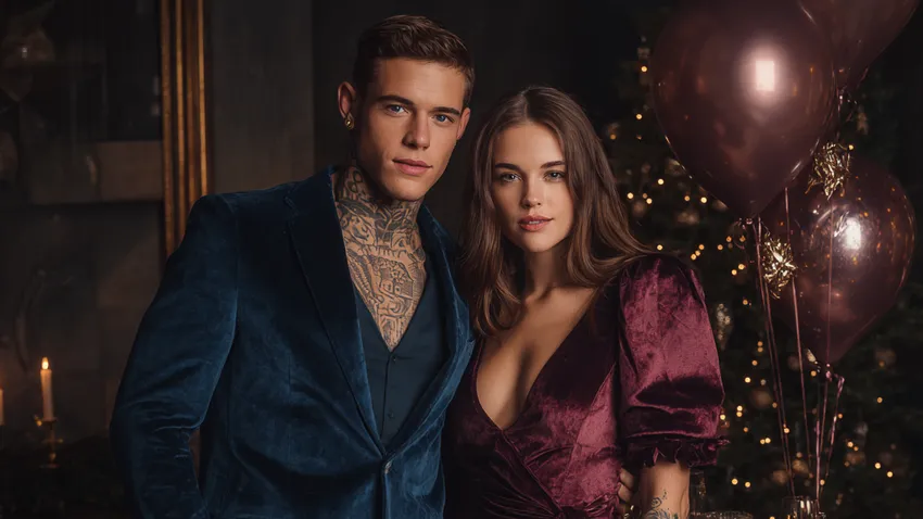 Красный остается ключевым цветом года, но в более спокойных и глубоких вариантах – гранатовом, марсала, винном, вишневом. Фото сгенерировано нейросетью Midjourney