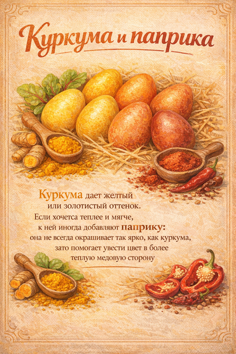 Куркума и паприка. Фото сгенерировано нейросетью GPT Images