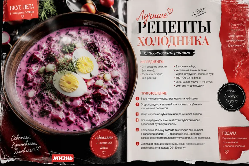 Классический рецепт холодника. Коллаж: Сорокина Екатерина
